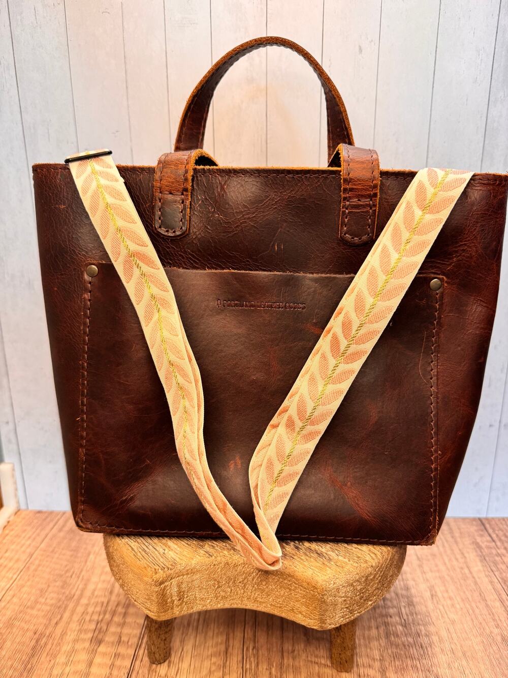 Cute Pink Purse Strap Gold Pink Leaves Bag Strap Crossbody Accessories